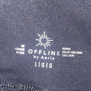 Aerie OFFLINE OG high waisted legging / TRUE BLACK
